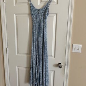 Angie Blue Floral Maxi Dress